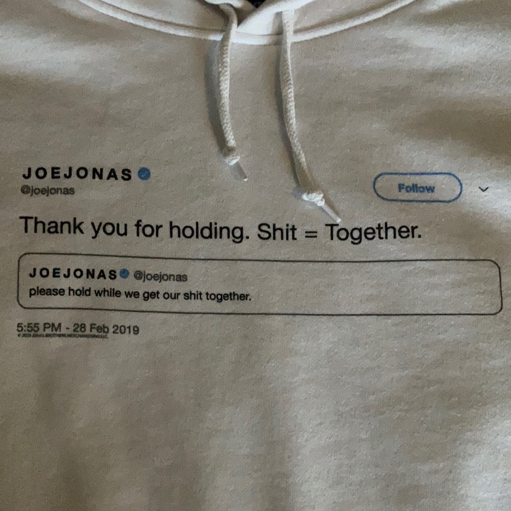 Joe Jonas Tweet hoodie